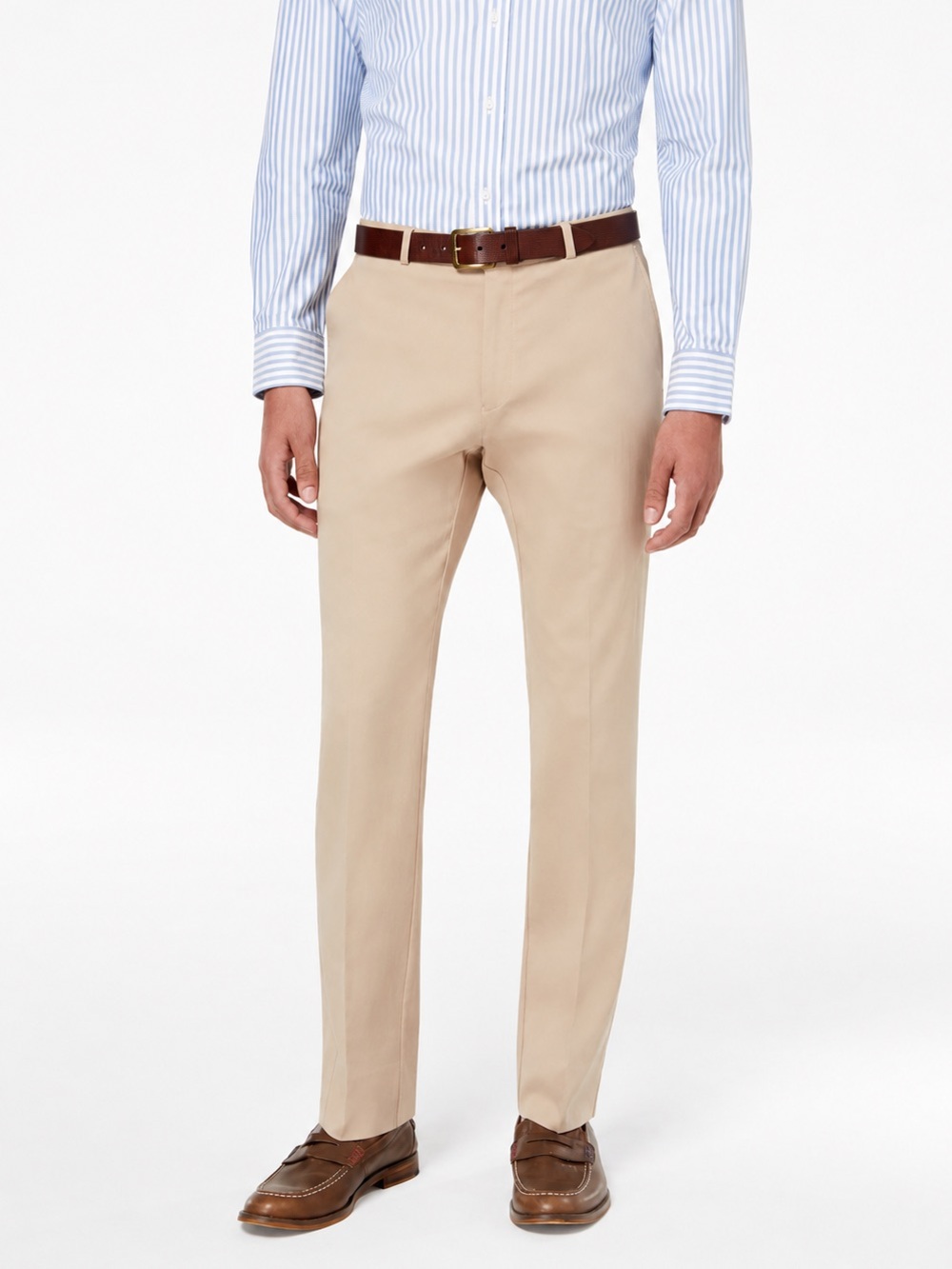 Tommy Hilfiger Men's Modern Fit TH Flex Stretch Performance Pants in Tan 29x29